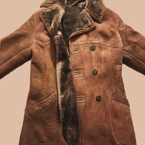 Brown Faux Fur Lined Coat